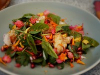 Grilled Shrimp & Rose Petal Salad